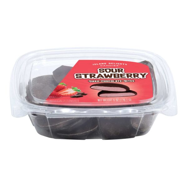 Sour Strawberry Dark Chocolate Bites Tub